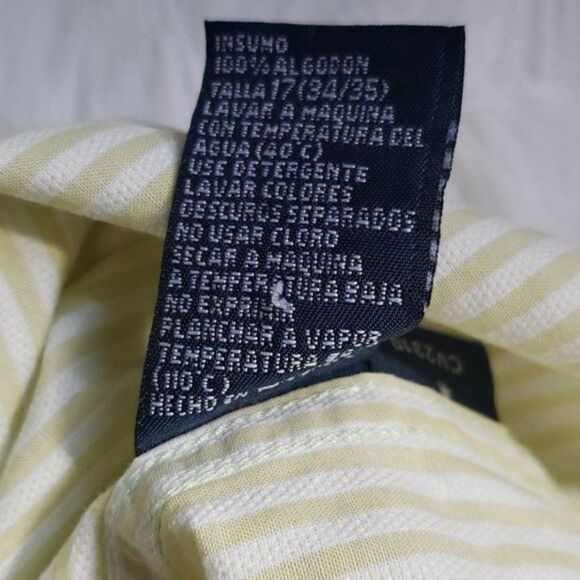 Vintage Oscar de La Renta Menswear Yellow Striped Shirt - Picture 8 of 10